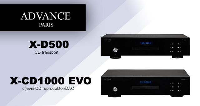 Advance Paris X-CD1000 EVO – cijevni CD reproduktor/DAC i X-D500 CD transport