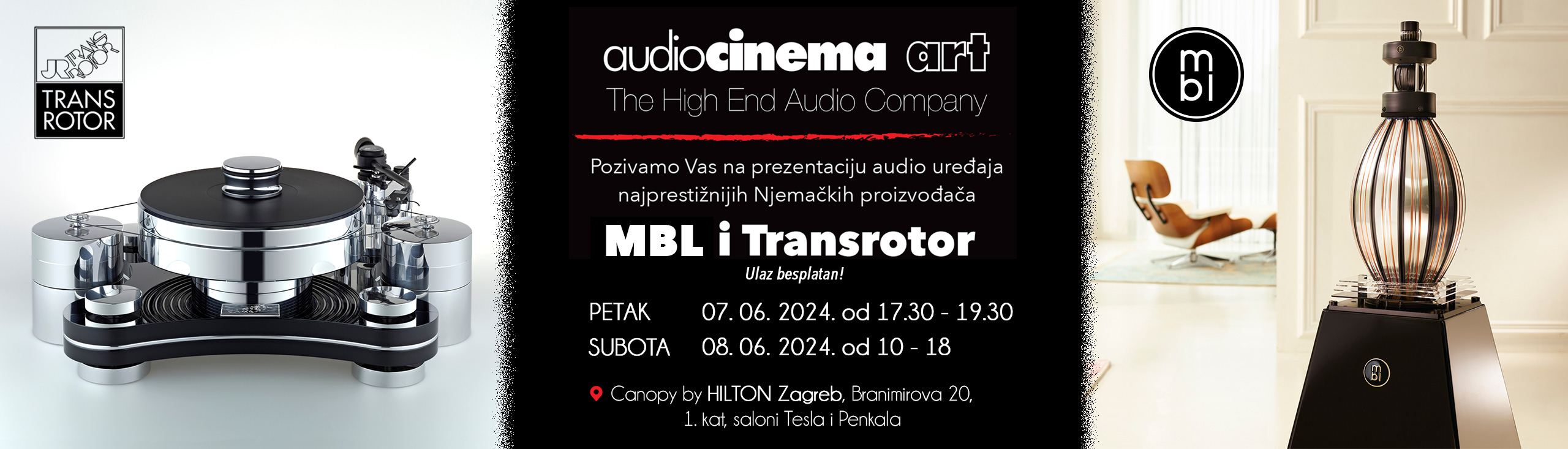 Prezentacija Audiocinema Art - MBL i Transrotor, Hilton, Zagreb
