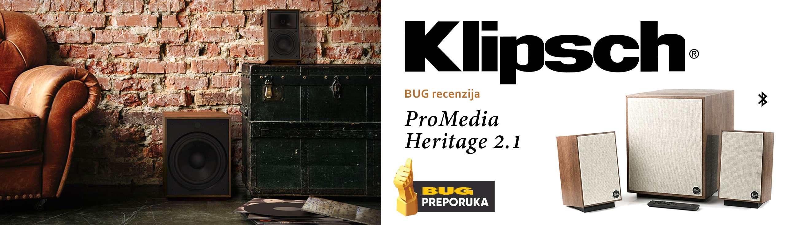 Klipsch Pro Media Heritage 2.1 - BUG recenzija
