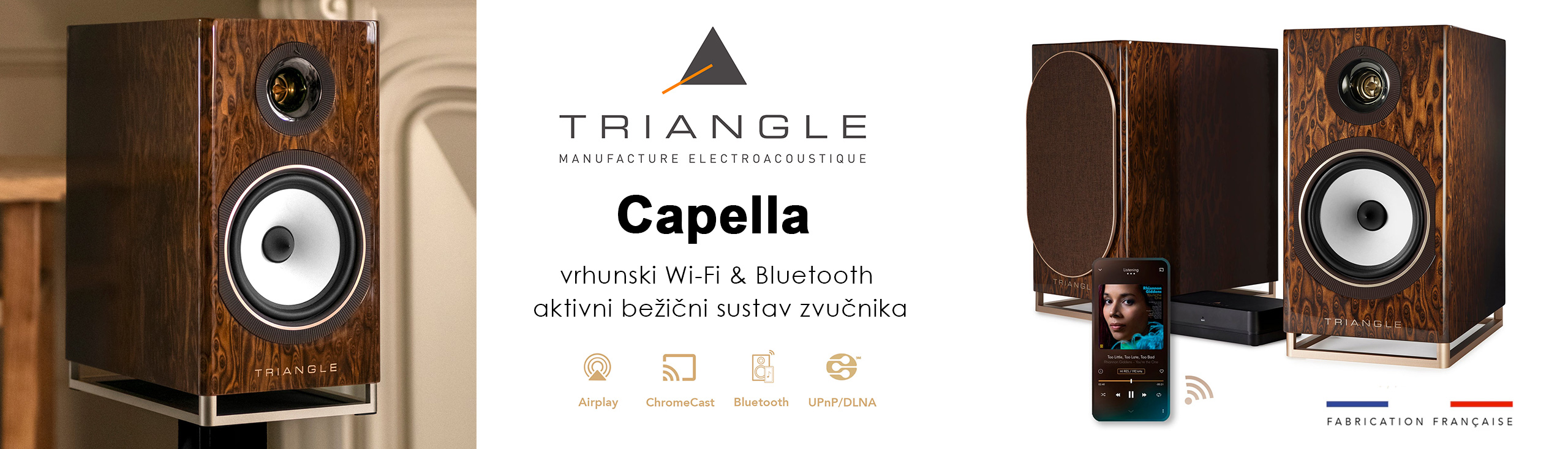 Triangle Capella - vrhunski Wi-Fi & Bluetooth aktivni bežični sustav zvučnika