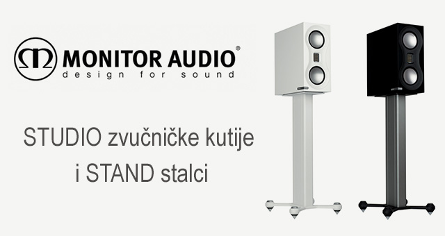 Monitor Audio STUDIO zvučničke kutije i STAND novi stalci