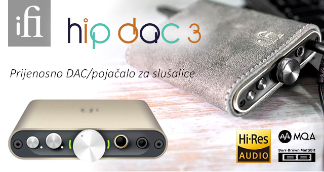 iFi Audio hip-dac 3 – prijenonso DAC/pojačalo za slušalice sa završnim slojem Titanium Shadow