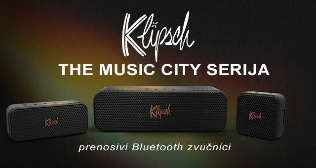Klipsch – prenosivi Bluetooth zvučnici iz MUSIC CITY SERIJE