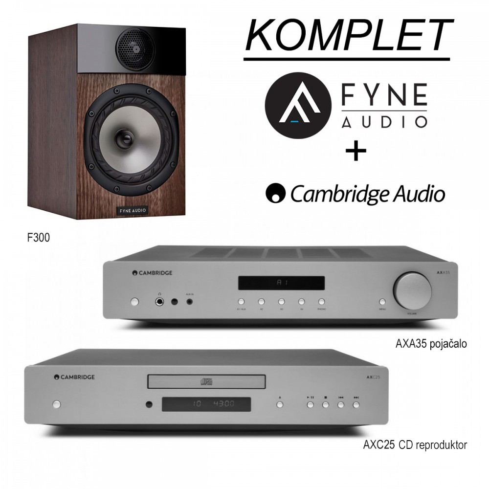KOMPLET Cambridge Audio AXA35 + AXC25 + Fyne Audio F300