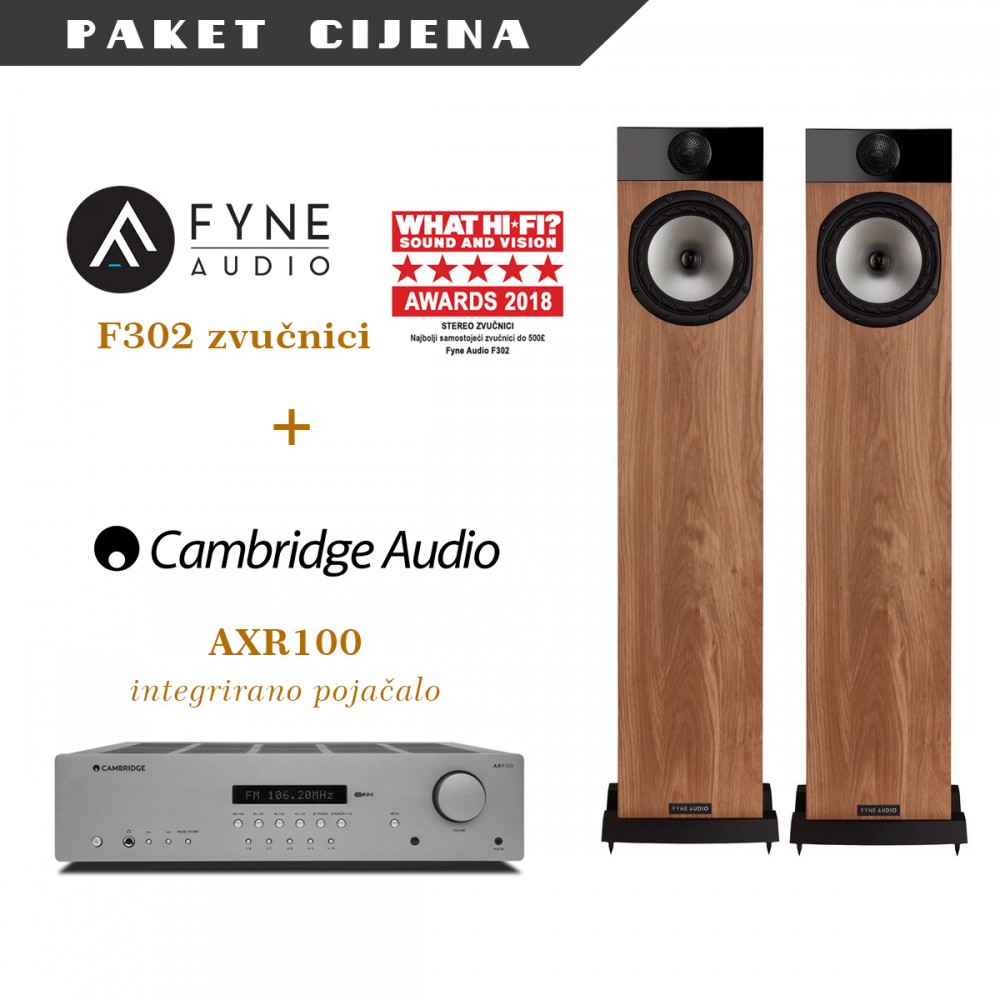 Cambridge Audio AXR100 + Fyne Audio F302