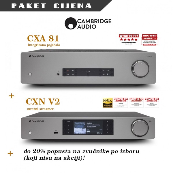 Cambridge Audio CXA81 + Cambridge Audio CXN V2 mrežni streamer