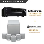 Onkyo TX-NR5100 7.2 + Monitor Audio MASS 5.1 surround set