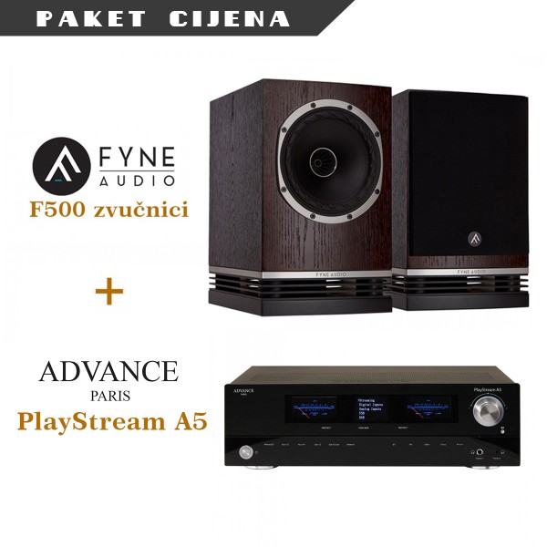Advance Paris PlayStream A5 + Fyne Audio F500