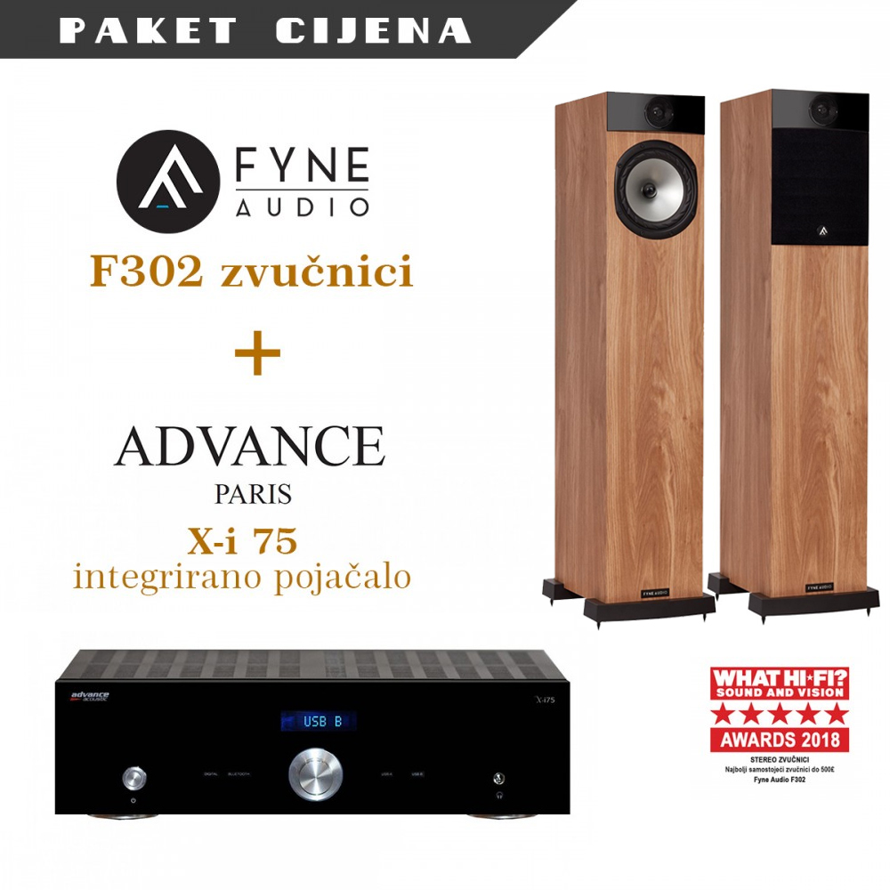 Advance Paris X-i 75 + Fyne Audio F302